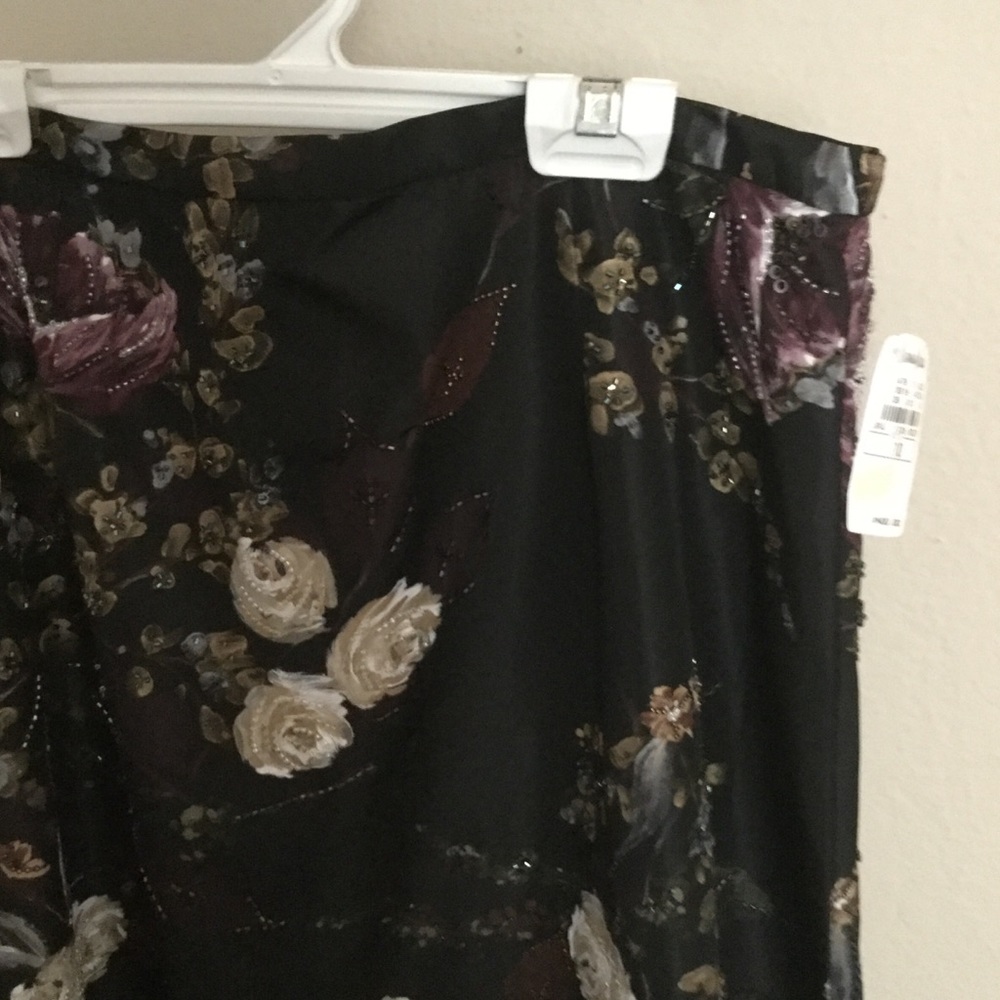 Vintage beaded floral formal skirt - Picture 3 of 4